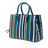 Secondhand Balenciaga Mini Leather Striped Papier A6 Zip Around Satchel