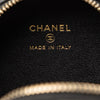 Chanel CC Lambskin and Metal Camellia Round Clutch with Chain Secondhand