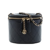 Secondhand Chanel Mini CC Quilted Lambskin Round Chain Vanity Bag