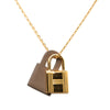 Hermès Gold Plated Swift O Kelly Pendant Necklace Secondhand