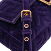 Fendi Zucca Embossed Velvet Baguette Satchel Secondhand