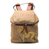 LOEWE Paulas Ibiza Large Leather Lion and Floral Print Goya Backpack Secondhand
