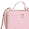 Chanel Mini CC Glazed Calfskin Double Zip Top Handle Vanity Case Secondhand
