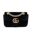 Gucci Small GG Marmont Matelasse Velvet Shoulder Bag Secondhand