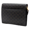 Celine Triomphe Coated Canvas Wristlet Flap Pouch Secondhand