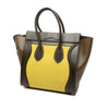 Celine Micro Tricolor Leather Luggage Tote Secondhand