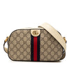 Gucci Small GG Supreme Textured Calfskin Web Ophidia Camera Bag Secondhand