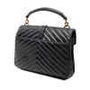 Saint Laurent Medium Chevron Sheepskin Monogram College Satchel Secondhand