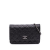 Chanel CC Quilted Glittered Calfskin Wallet On Chain Secondhand