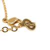 Secondhand Dior Gold Plated Resin Logo Oval Pendant Necklace