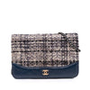 Chanel Quilted Tweed and Calfskin Gabrielle Wallet On Chain Secondhand