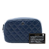 Chanel Large Quilted Lambskin Curvy Cosmetic Pouch Secondhand