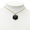 Chanel CC Gold Plated Enamel Camellia Pendant Necklace Secondhand