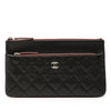 Chanel Quilted Caviar Double Zip Cosmetic Case Secondhand