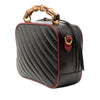 Gucci Small GG Marmont Matelasse Diagonal Leather Torchon Bamboo Satchel Secondhand