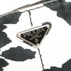 Secondhand Prada Small Canvas Canapa Cow Print Satchel