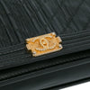 Chanel Pleated Crumpled Chevron Le Boy Wallet On Chain Secondhand