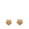 Chanel CC Resin and Gold Plated Studded Clip On Earrings Secondhand