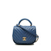 Chanel Mini CC Chevron Lambskin Reversed Round Flap Secondhand