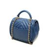 Chanel Mini CC Chevron Lambskin Reversed Round Flap Secondhand