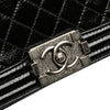 Chanel Small Quilted Patent Boy Flap Secondhand