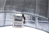 Balenciaga Mini Metallic Croc Embossed Calfskin Hourglass Top Handle Bag Secondhand