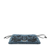 Prada Impuntu Denim Embroidered Drawstring Pouch Secondhand