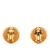 Chanel CC Gold Plated Quilted Round Clip On Earrings Secondhand