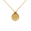 Dior Gold Plated Enamel Strass Logo Pendant Necklace Secondhand