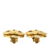 Chanel CC Gold Plated Logo Clip On Earrings Secondhand