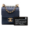 Chanel Mini Quilted Goatskin Vertical Chic Pearls Flap Clutch With Chain Secondhand