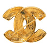 Chanel CC Gold Plated Quilted Brooch Secondhand