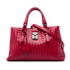 Bottega Veneta Small Nappa Intrecciato Roma Satchel Secondhand