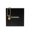 Chanel Leather and Gold Plated Medallion Bow Pendant Necklace Secondhand