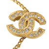 Chanel Gold Plated CC Rhinestones Chain Bracelet Secondhand