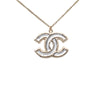 Chanel CC Gold Plated Resin Pendant Necklace Secondhand