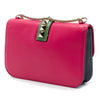 Valentino Medium Tricolor Calfskin Rockstud Glam Lock Crossbody Secondhand