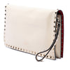 Valentino Leather Rockstud Flap Clutch Secondhand