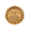 Chanel Gold Plated Coat of Arms Pin Brooch Secondhand