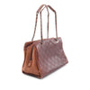 Chanel Large Calfskin Diamond Embossed CC Zip Shopping Tote Secondhand