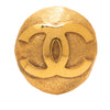 Chanel CC Gold Plated Round Brooch Secondhand