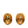 Chanel CC Gold Plated Oval Clip On Earrings Secondhand