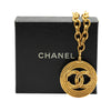 Chanel Gold Plated CC Braided Round Pendant Necklace Secondhand