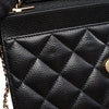 Chanel CC Quilted Caviar Wallet on Chain Secondhand