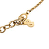 Dior Gold Plated Enamel Logo Round Pendant Necklace Secondhand
