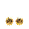 Chanel Gold Plated CC Button Clip on Earrings Secondhand