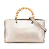 Gucci Medium Calfskin Bamboo Shopper Satchel Secondhand