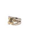 Hermès Sterling Silver and 18K Yellow Gold History Ring Secondhand
