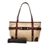 Bvlgari Leather Trimmed Canvas Tote Secondhand