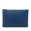 Chanel Large Bi Quilted Lambskin O Case Clutch Secondhand